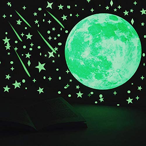 Glow in The Dark Moon Star Wall Celing Decal Glowing Luminous Stickers