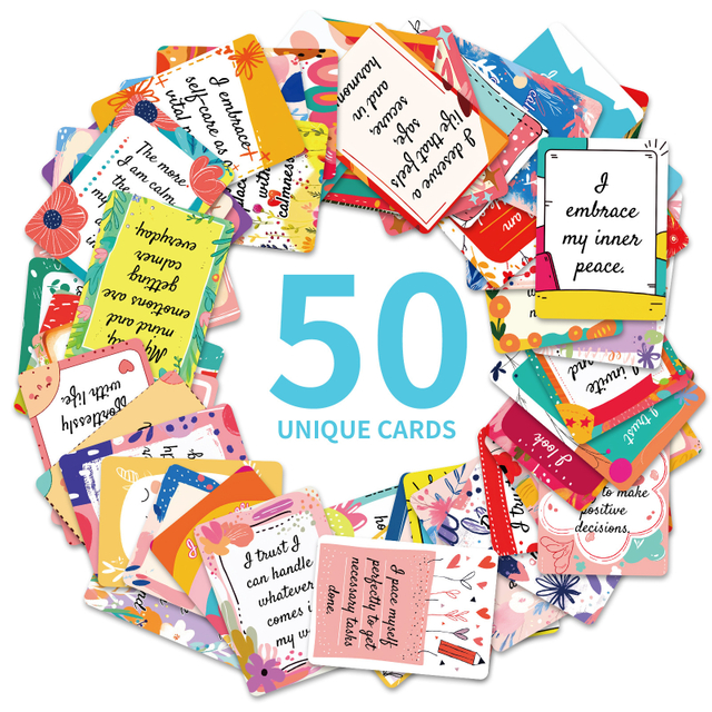 Inspirational Note Inspirational Card Set Daily Positive Spiritual Motivation Quotes Waterproof Affirmation Cards