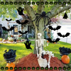 Halloween Party Window Clings Decor Scary Silhouette Spooky Glow in The Dark Halloween Luminous Bat Halloween Bat Stickers