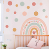 Bohemia Style PVC Self Adhesive Kids Wall Sticker Decoration Child Nursery Rainbow Dot Multi-color Wall Decals Sticker