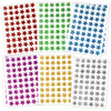 0.6" Diameter 6 Color Self Adhesive Holographic Small Shiny Star Stickers for Kids Reward Chart Behavior Chart Teacher Supplies