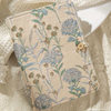 Vintage Flower Fabric Embroidery Floral Cover Loose-Leaf Notebook with Detachable Pages & Elegant Buttons