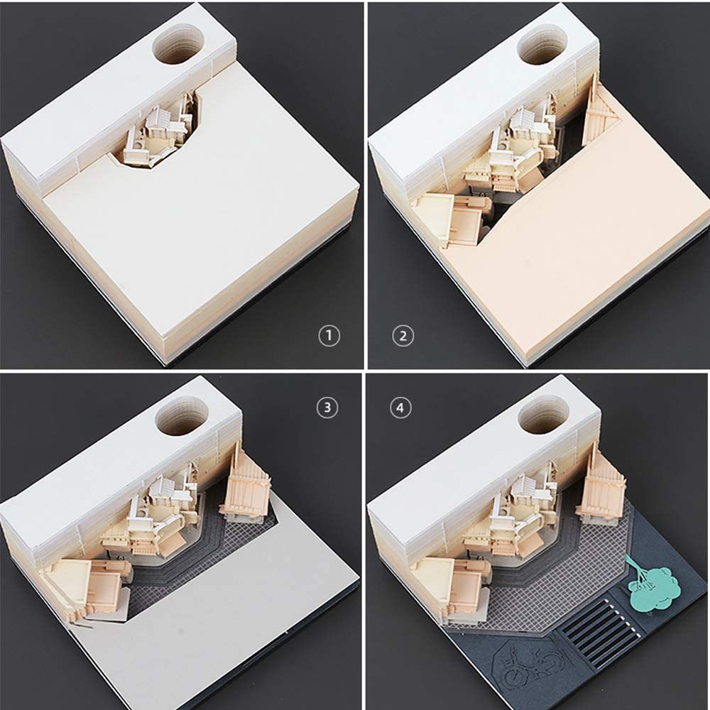 3D Memo Pad Kawaii Sticky Notes Carving Art Notepad