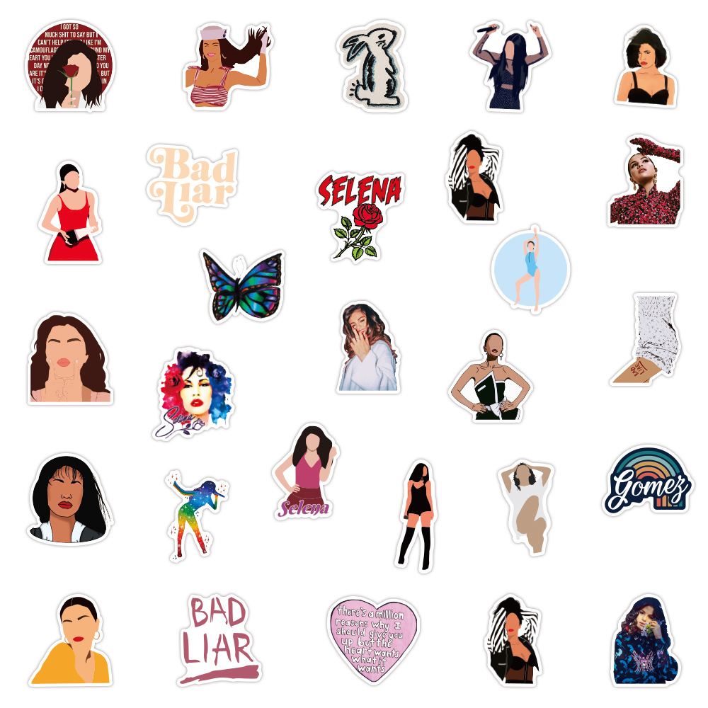 Selena Gomez Personalized Aesthetic Graffiti Stickers