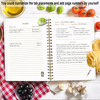 Recipe Notebook Journal Blank Cookbook Recipe Book 8.5" x 11" Blank Recipe Book to Write in with Tabs Stickers