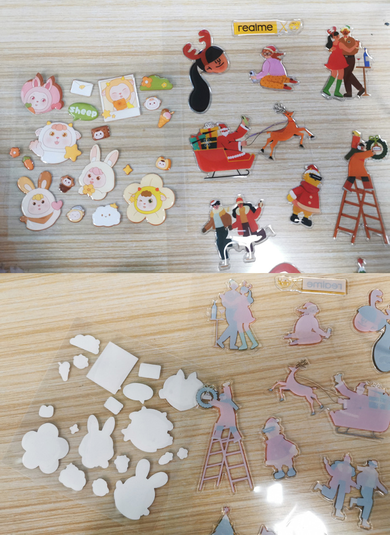 Customized 3d Clear Epoxy Gel Sticker for Girls, Cartoon Cute Resin Epoxy for Phone Water Bottle Deco