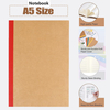 Colored Edges School Notbook for Students, Sturdy Durable Kraft Cover Exercise Book Notebooks for Primary