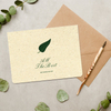 Thick Paper Matte 250GMS Greenery Small Thank You Card for Clients Customized Greeting Cards with Logo