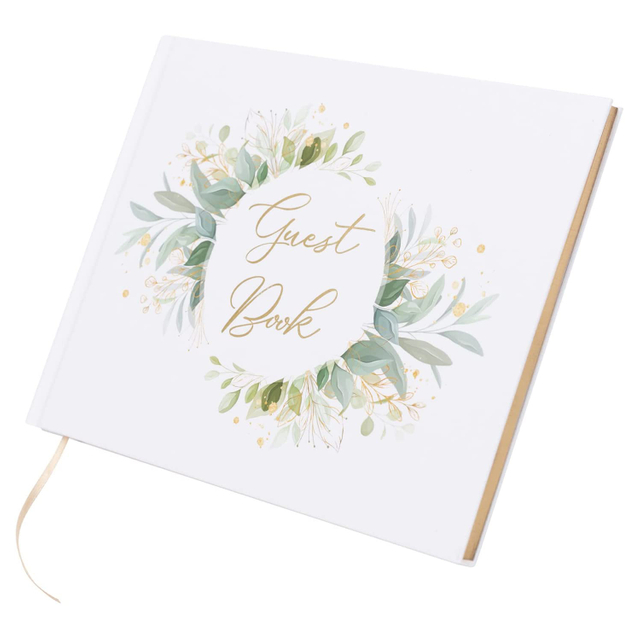 Guest Book Photo Album Guestbook Registry Sign-in with Gold Foil