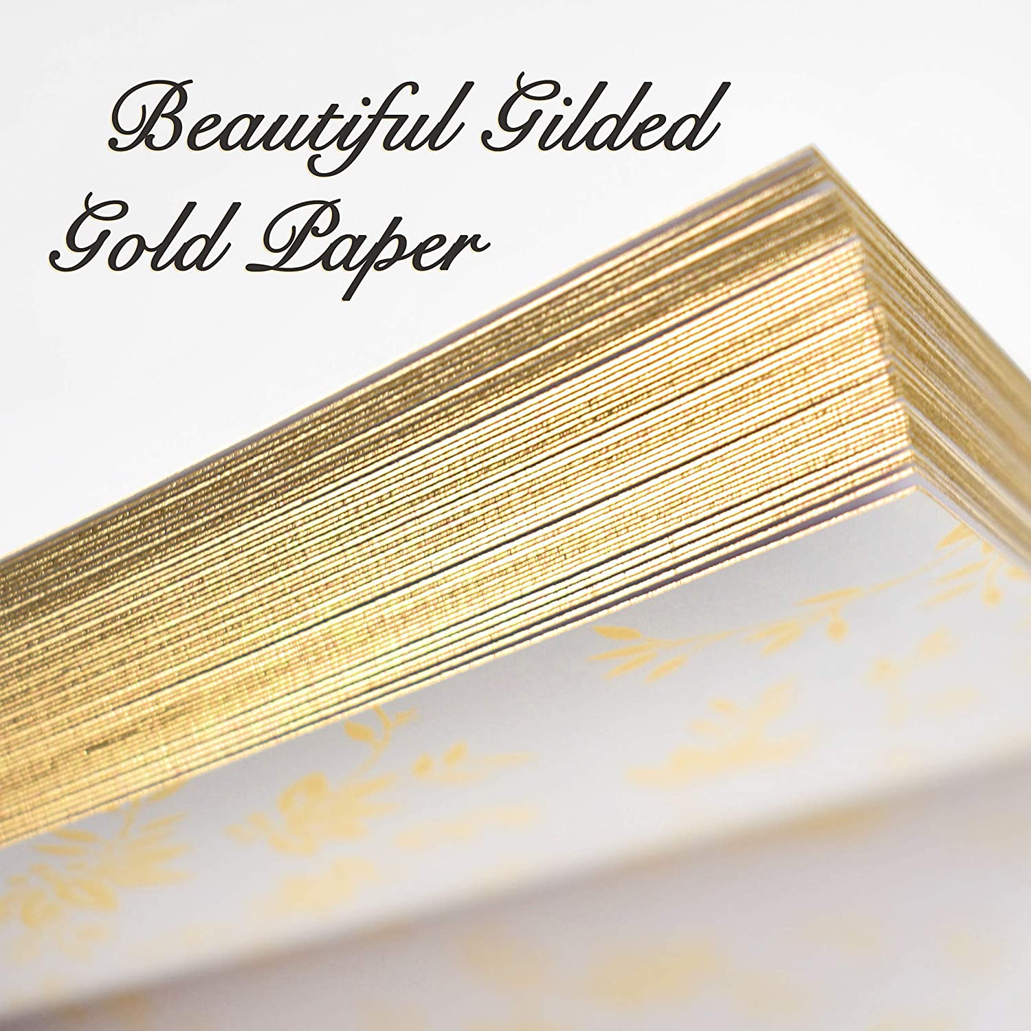 Wedding Guest Book Photo Album Sign in with Gold Foil Hard Cover Book with Thick White Paper