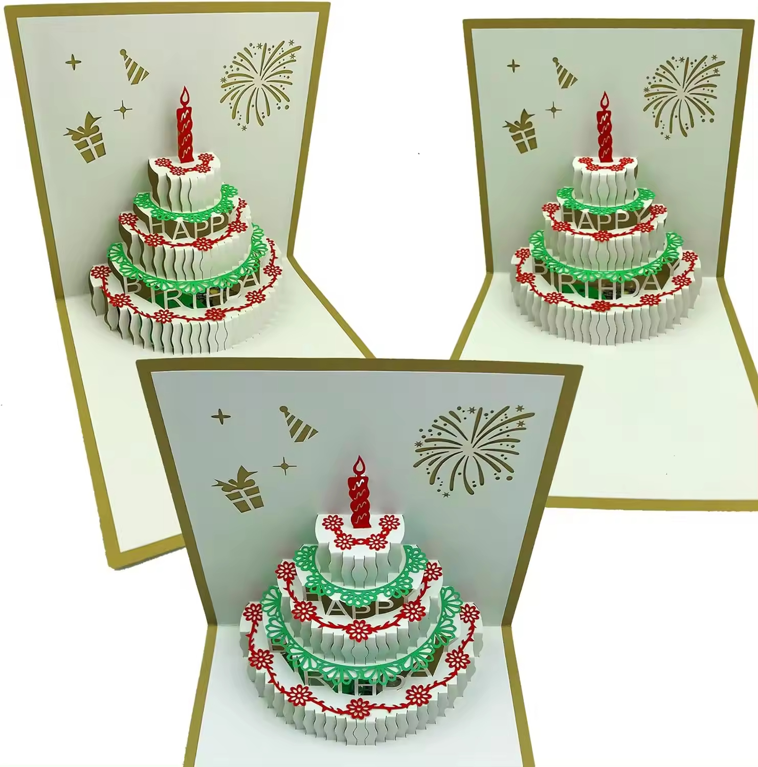 3D Pop Up Birthday Cards LED Light Birthday Cake Music Happy Birthday Card Best for Mom,Wife,Sister