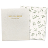 Natural Linen Unisex Baby Memory Book Scrapbook Baby Books For Boy Or Girl New Baby Planner
