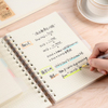 A6 Transparent Loose-leaf Book Index Sticker Notebook,Horizontal Line Book Notepad Diary For Student