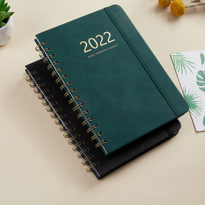 2022 Daily Calendar Planner Notebook PU Leather Bound Spiral Notebook