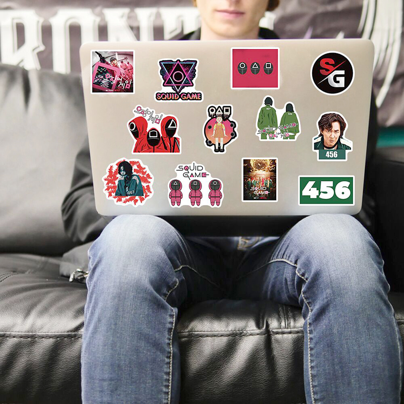 Thriller TV Squid Game Round Six Graffiti Stickers For Notebook Motorcycle