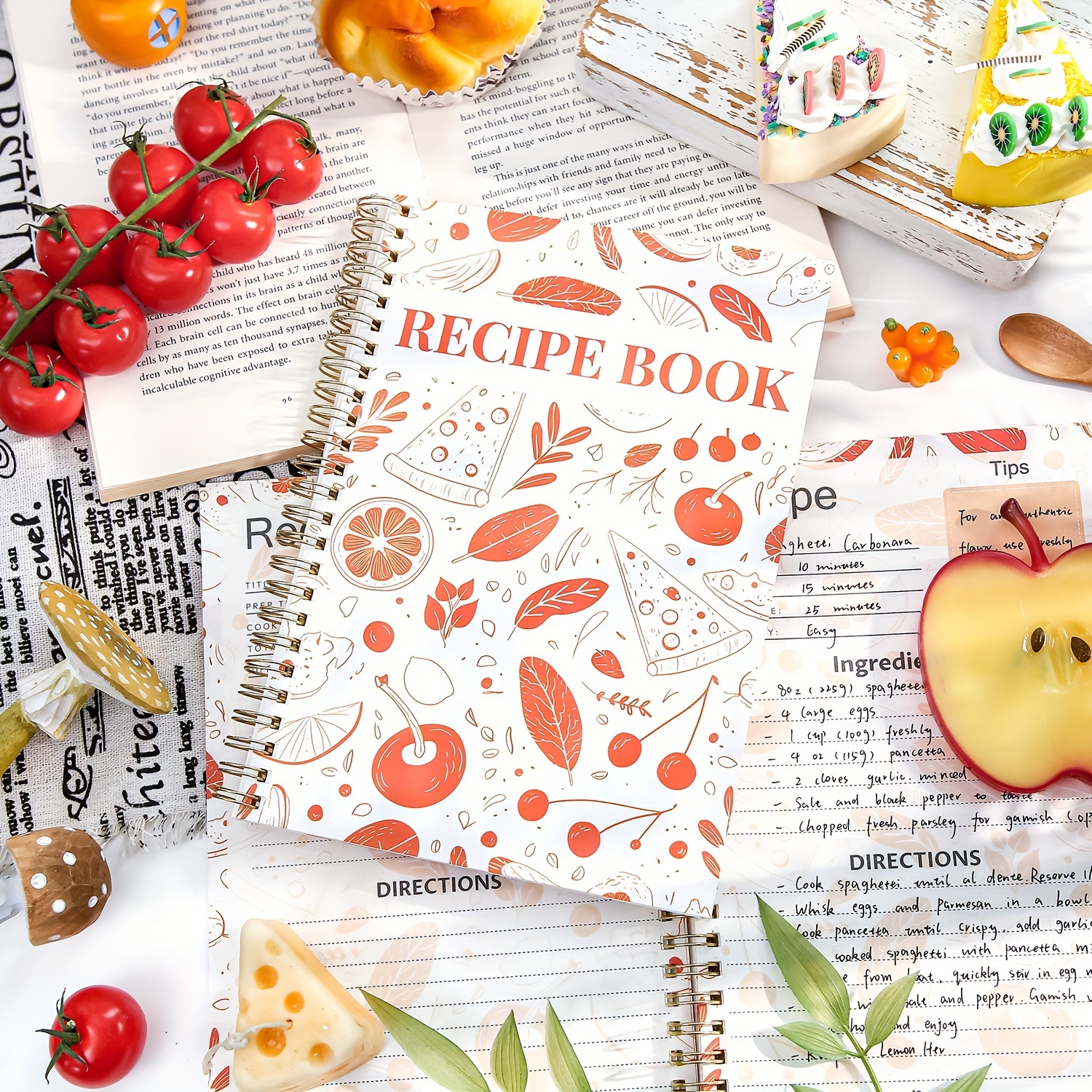 Spiral Healthy Eating Planner Daily Meal Tracker & Calorie Management Notebook Custom Wellness Journal Meal Planner