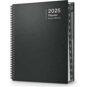 8.5x11Jan 2025 Planner Weekly Monthly Jan 2025 to Dec 2025 Large Yearly Planner Book with Monthly Tabs, Daily Calendar Agenda