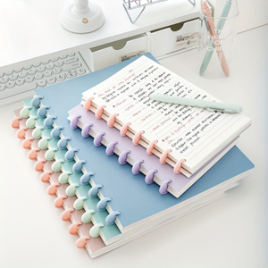 A5 Simple Mushroom Buckle Loose-leaf Notebook Removable Notebook High-looking Ins Notepad Horizontal Line