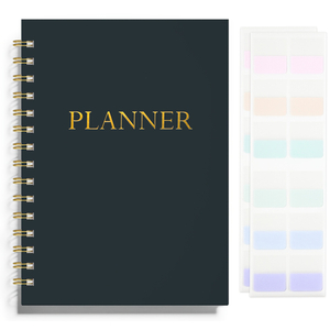 Spiral-Bound Undated Weekly & Monthly Planner 53 Week Agenda Journal Productivity Enhancing Stationery for Office Use