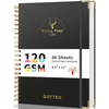Minimalist A4 Spiral Notebook 120 GSM Dotted Paper Hardcover Journal for Work School and Personal Notes