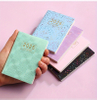 Sparkle Glitter 2025 Elegant Faux Leather A7 Calendar Notebook 365 Days & Weekly Planner Portable Pocket Diary