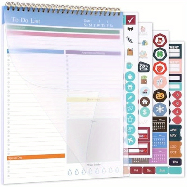 104 Pages To Do List Notepad with Sticker 8.3 X 11 To Do Notebook Undated Daily Planner