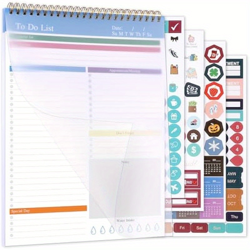 104 Pages To Do List Notepad with Sticker 8.3 X 11 To Do Notebook Undated Daily Planner