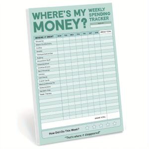 Weekly Money Tracker Notepad - 6x9 Inch Budgeting & Spending Journal with Soft Cover Binding, Monthly Savings Helper Pad