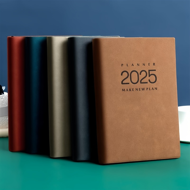 2025 365-Day Efficiency Organizer, Business Productivity Diary with Monthly & Weekly Planning, Self-Discipline Tracker