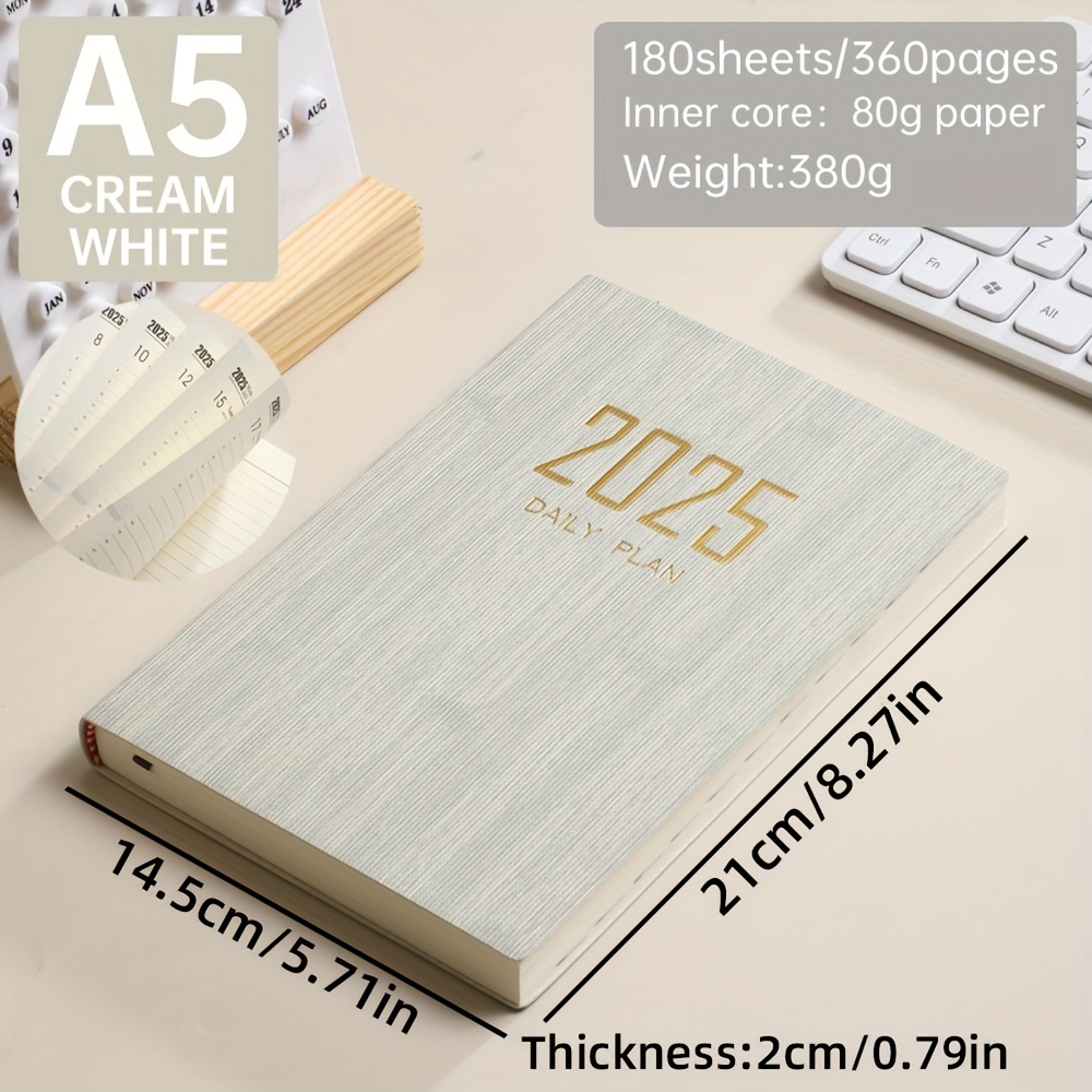 Custom A5 180 Sheets 2025 Daily & Monthly Softcover Planner Perfect for Daily Scheduling Office And School Use