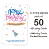 Adult Happy Birthday Day Party Game Scratch Off Cards, Christmas Birthday Holiday Special Event Raffle Tickets Drawing