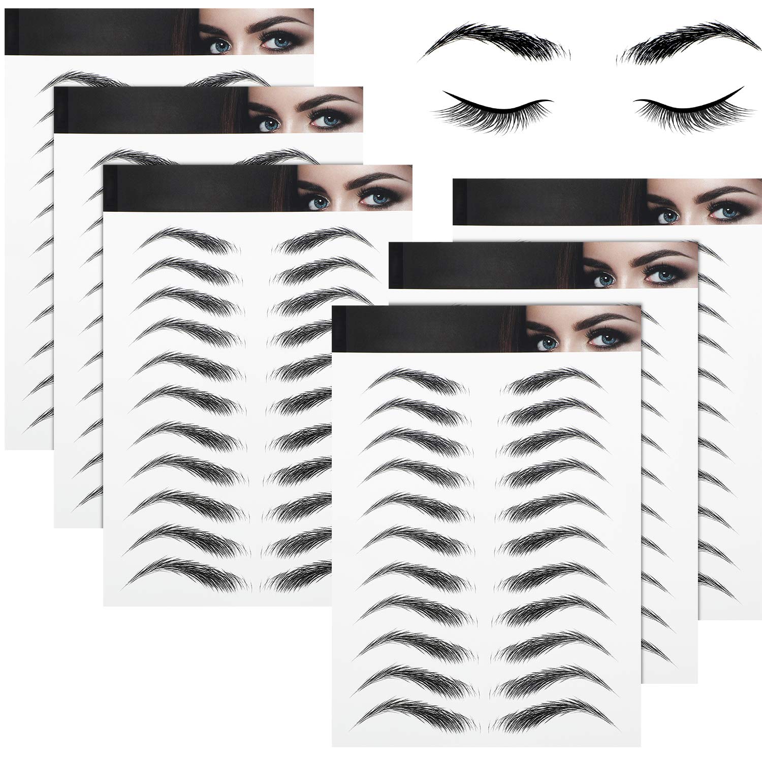 Waterproof Eyebrow 3D Tattoo Stickers for Women and Girls