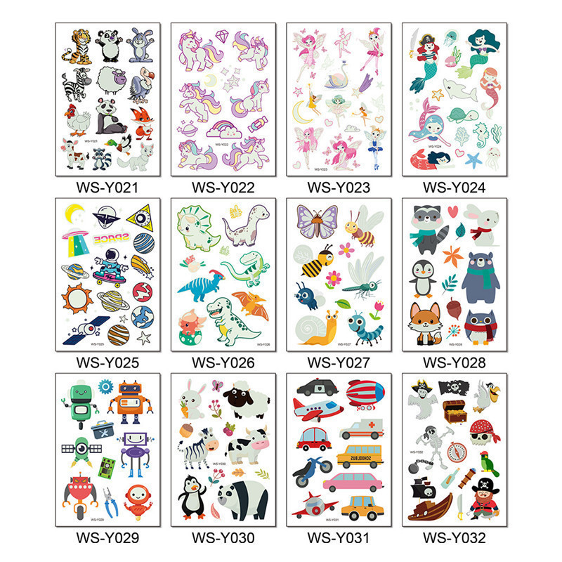 Cartoon Luminous Tattoos Stickers for Child Kids