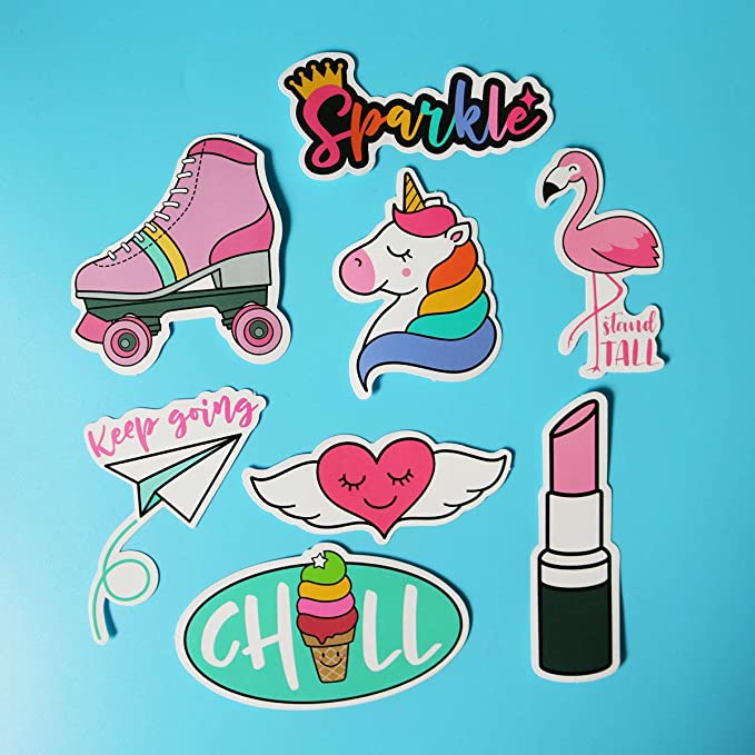 Custumized Logo Self Adhesive Vinyl Stickers Printing for Bicycle Diary Girls Motorcycle Phone Custom Decorative Lovely Sticker
