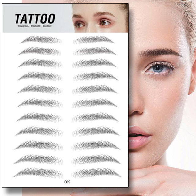 Eyebrow Tattoo 4D Hair-Like Fake Eyebrow Tattoo Sticker