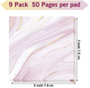Customized Marble Adhesive Sticky Note Memo Pads Self-Stick Note Pads Set for Work, Office, School