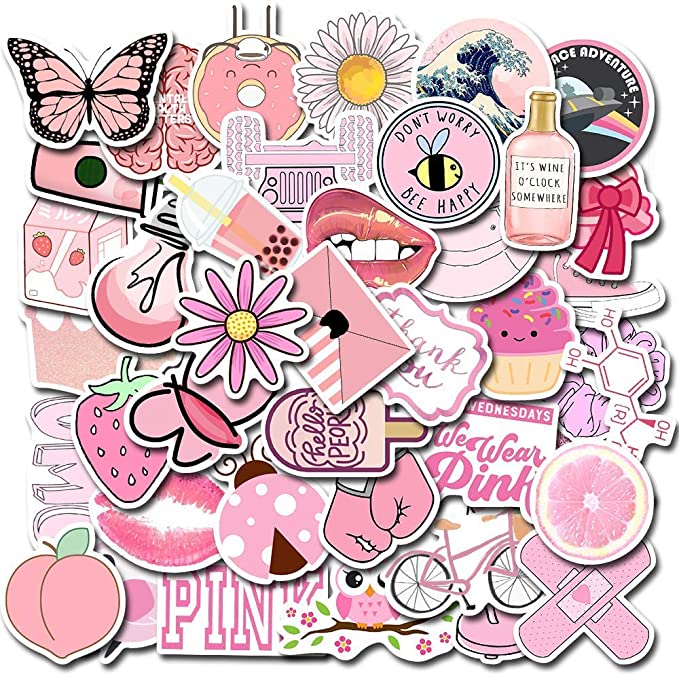 Custom Vinyl Stickers & Decals for Water Bottles Cute Funny Waterproof Trendy Sticker Teens Girls Women Computer Laptop