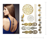 Non Toxic Skin Arm Custom Face Gold Sticker Temporary Tattoo
