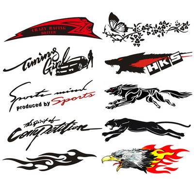 Personalized Logo Custom Design Vinyl Sticker Die Cut Decorative Waterproof Car Stickers Decal Window Truck Body Boat Side Door