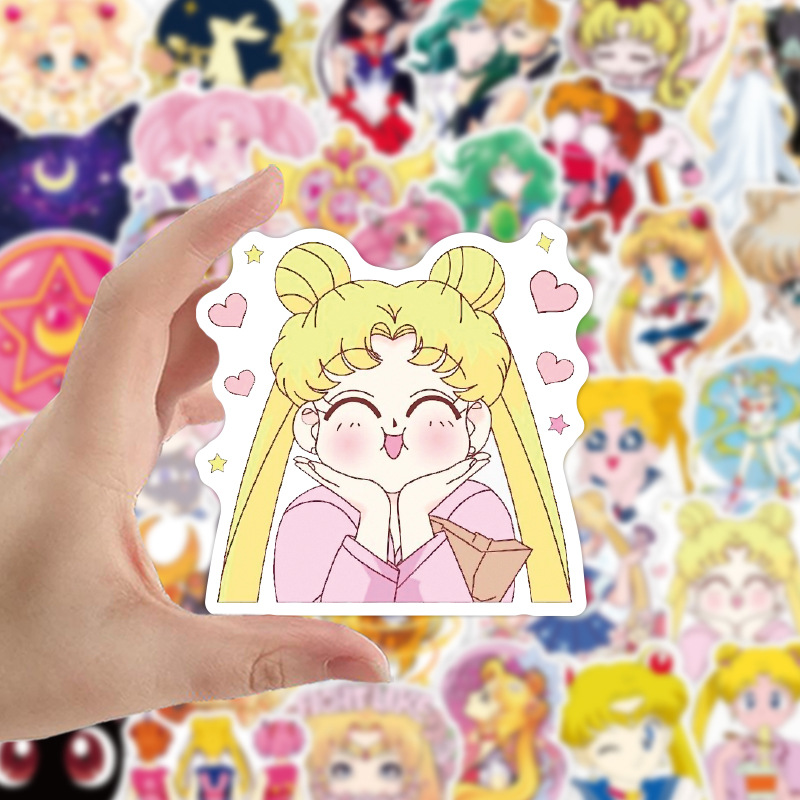 Sailor Moon Anime Girl Stickers Snowboard Laptop Luggage Car Motorcycle Bicycle Fridge DIY Styling Vinyl Home Gift for Girl