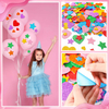 3D Custom Logo Children Colorful Glitter Foam Sticker Stars Heart Shapes Glitter Self Adhesive Puffy Sticker Play Set