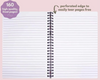 Cute Floral Spiral Notebook Journal with Durable Hardcover for Student Writing
