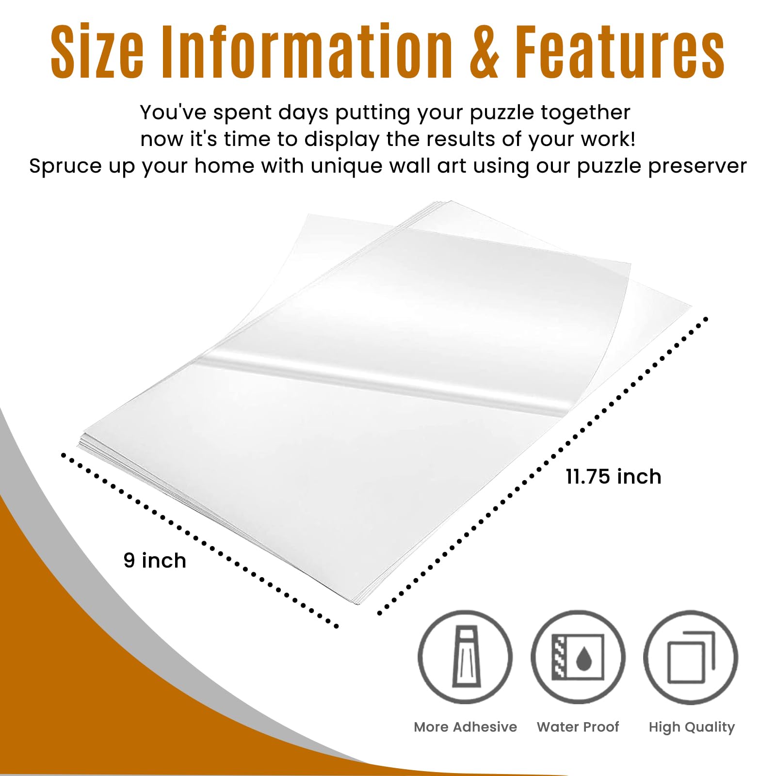Jigsaw Puzzle Saver Peel Stick Glue Mat Sticks Sheets Clear with Strong Adhesive Puzzle Saver Sheets
