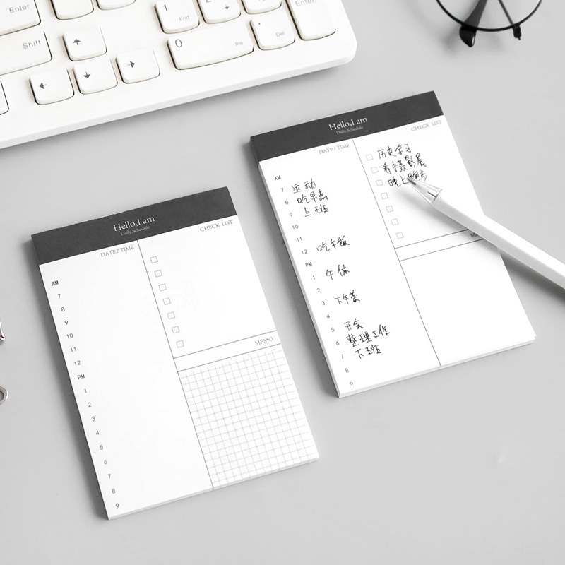 Custom Designs A4 School Notepad Large Luxury Note Pad for Todolist Message Blank Daily Schedule