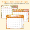 2025 Wall Calendar Schedule Paper Calendar Monthly Planner Desktop To Do List Calendar Home Office