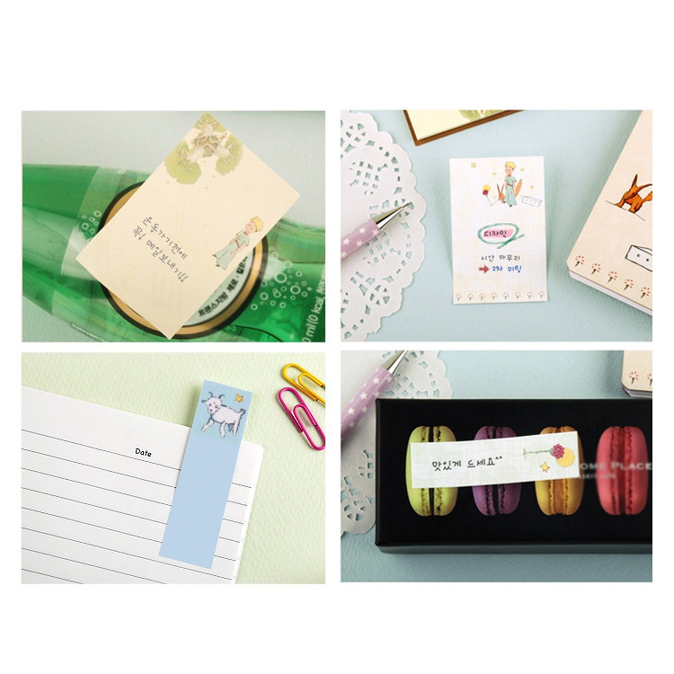 Aesthetic Stationery Cute Little Prince Sticky Memo Pad Notes Kawaii Office Supplies