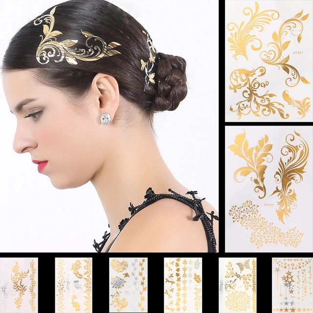 Hair Tattoo Temporary Sticker Customize Pattern