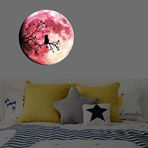 Glow in The Dack Wall Or Ceiling Moon Stickers Luminous Decal Sticker