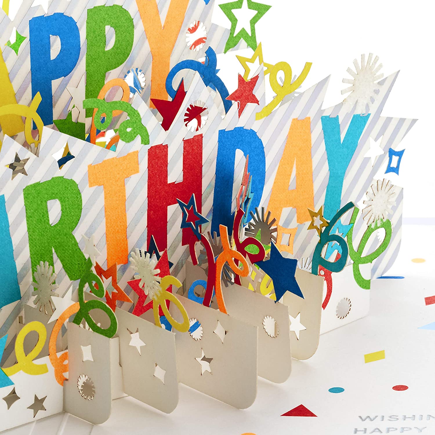 3D Laser Cut Pop Up Happy Birthday Invitation Greeting Cards