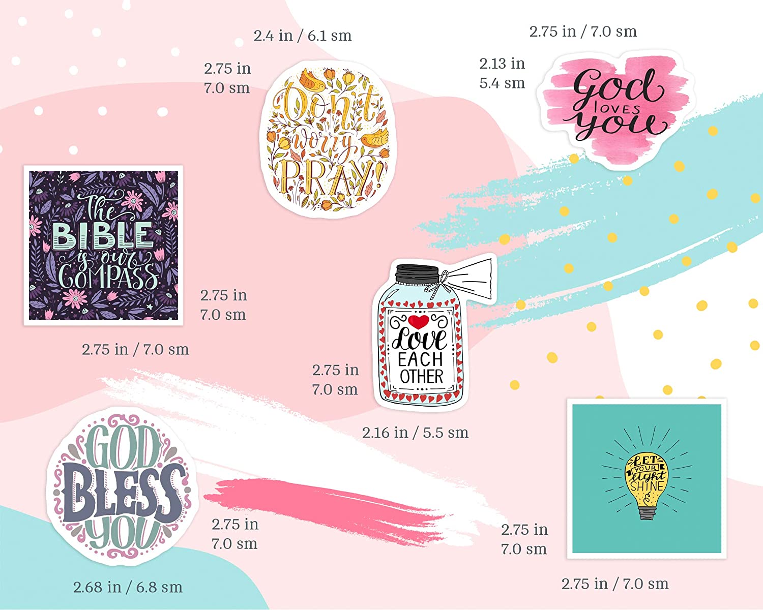Christian Motivational Stickers Jesus And Cross Sticker